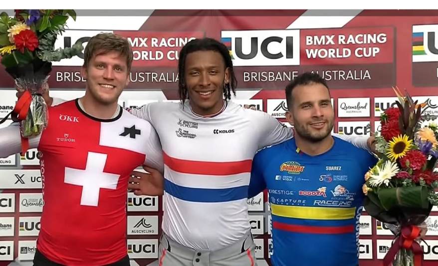 Carlos Ramírez, podio en la Copa Mundo UCI de BMX Racing